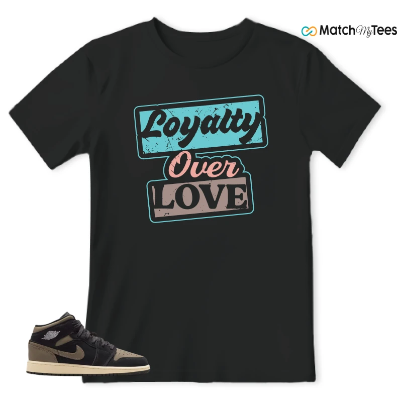 NIKE AIR JORDAN 1 MID SE OLIVE GREY SNEAKER Matching Tees t-shirt