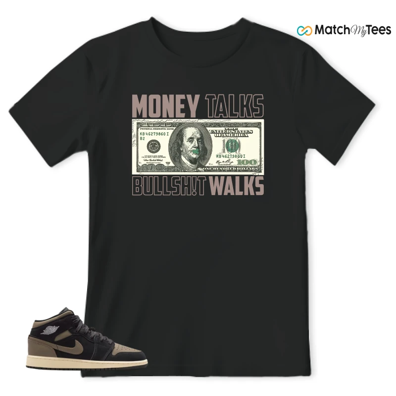 NIKE AIR JORDAN 1 MID SE OLIVE GREY SNEAKER Matching Tees t-shirt