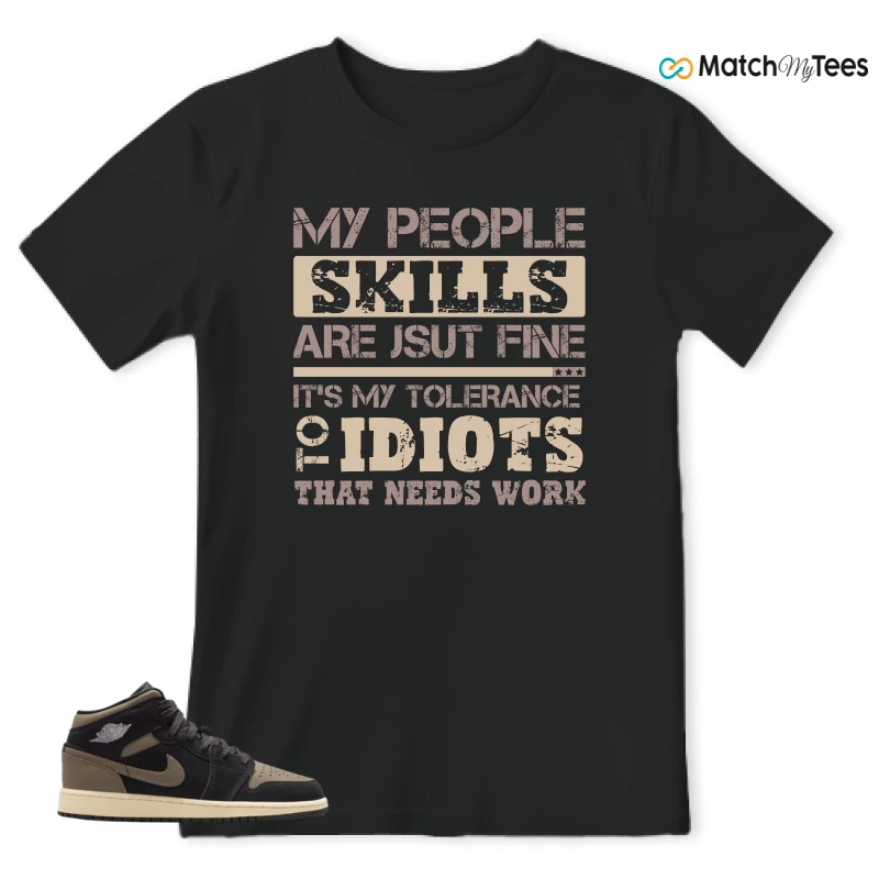 NIKE AIR JORDAN 1 MID SE OLIVE GREY SNEAKER Matching Tees t-shirt