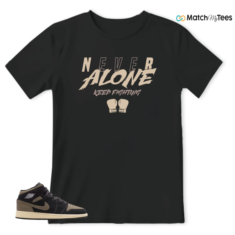 NIKE AIR JORDAN 1 MID SE OLIVE GREY SNEAKER Matching Tees t-shirt
