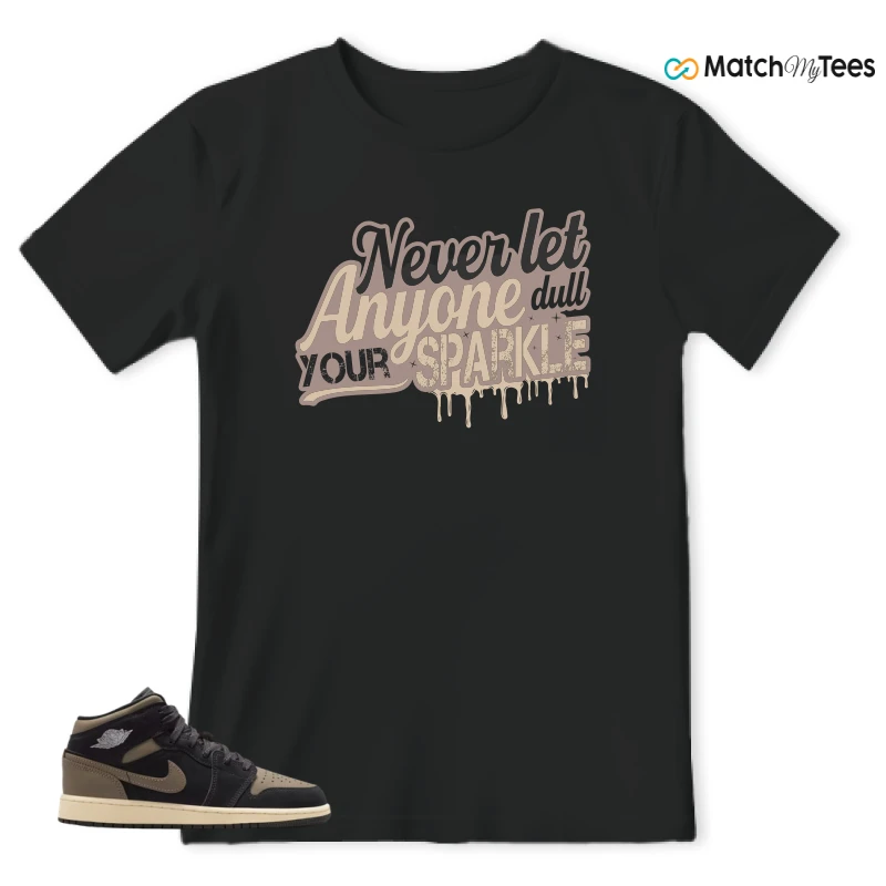 NIKE AIR JORDAN 1 MID SE OLIVE GREY SNEAKER Matching Tees t-shirt