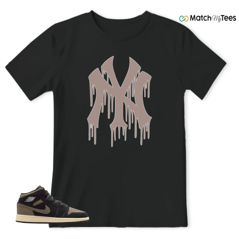 NIKE AIR JORDAN 1 MID SE OLIVE GREY SNEAKER Matching Tees t-shirt