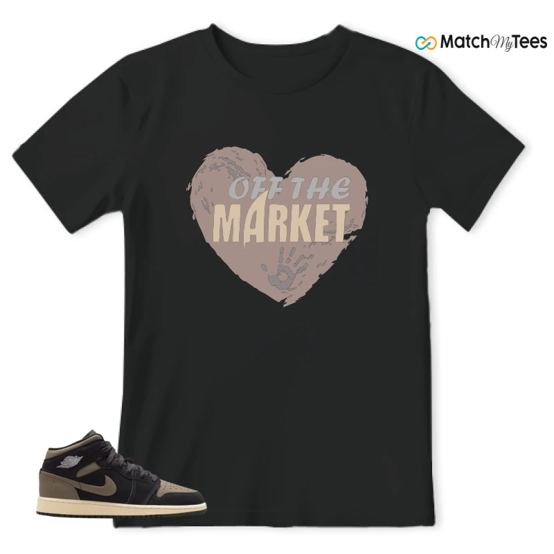 NIKE AIR JORDAN 1 MID SE OLIVE GREY SNEAKER Matching Tees t-shirt