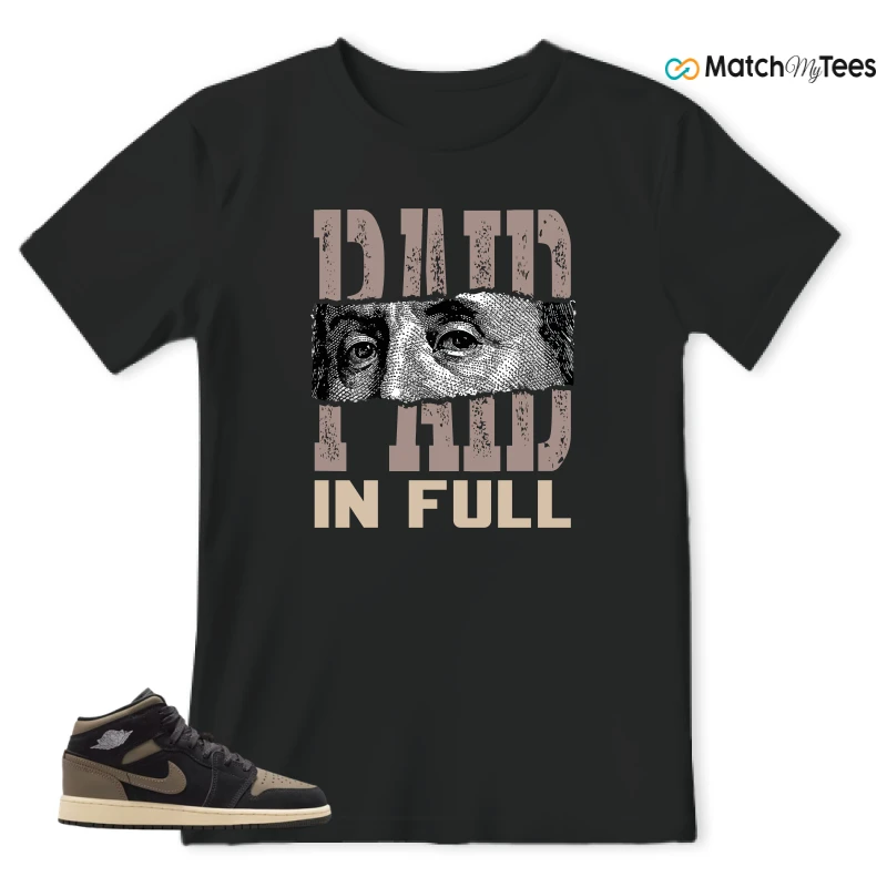 NIKE AIR JORDAN 1 MID SE OLIVE GREY SNEAKER Matching Tees t-shirt