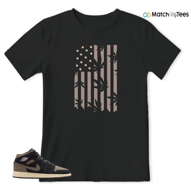 NIKE AIR JORDAN 1 MID SE OLIVE GREY SNEAKER Matching Tees t-shirt