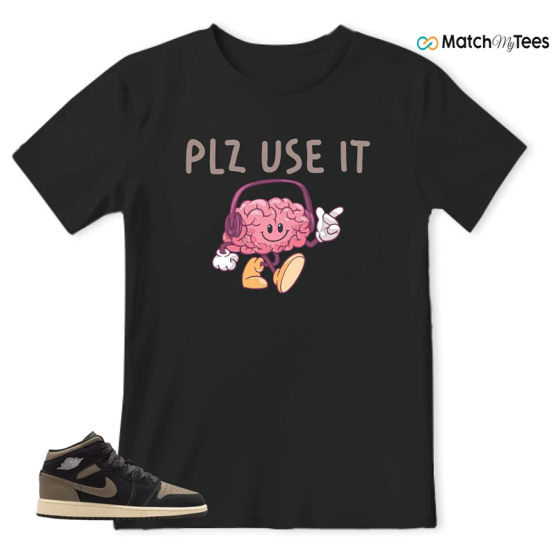 NIKE AIR JORDAN 1 MID SE OLIVE GREY SNEAKER Matching Tees t-shirt