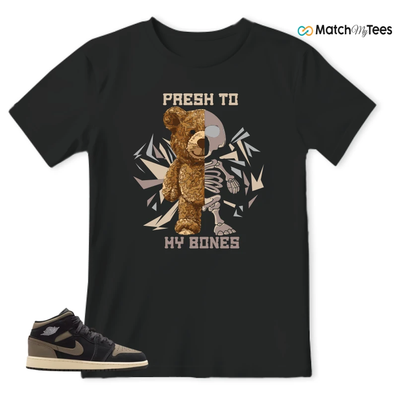 NIKE AIR JORDAN 1 MID SE OLIVE GREY SNEAKER Matching Tees t-shirt