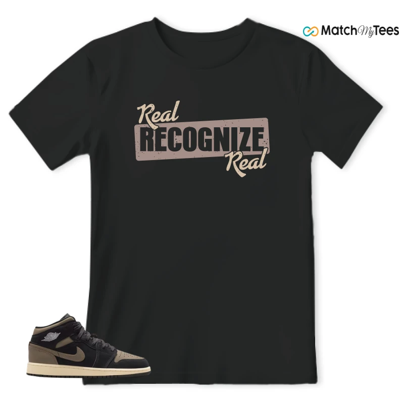 NIKE AIR JORDAN 1 MID SE OLIVE GREY SNEAKER Matching Tees t-shirt