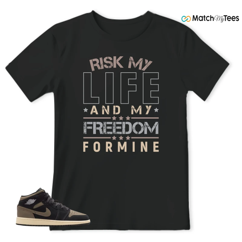 NIKE AIR JORDAN 1 MID SE OLIVE GREY SNEAKER Matching Tees t-shirt