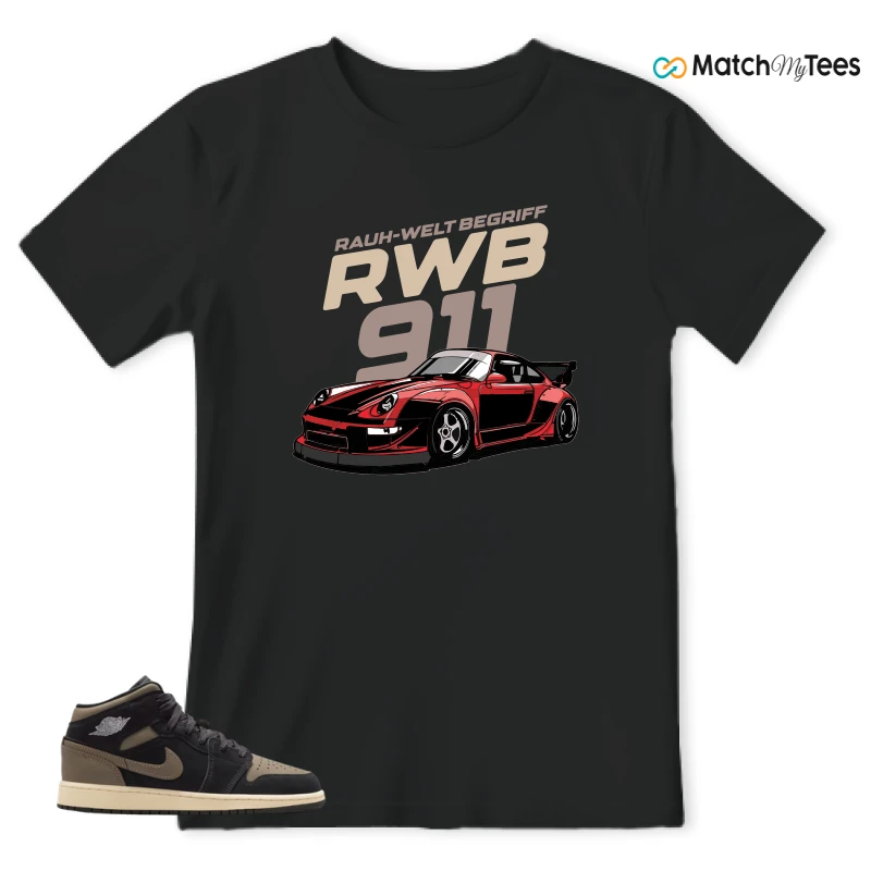 NIKE AIR JORDAN 1 MID SE OLIVE GREY SNEAKER Matching Tees t-shirt