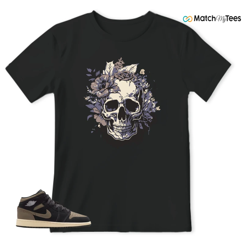 NIKE AIR JORDAN 1 MID SE OLIVE GREY SNEAKER Matching Tees t-shirt