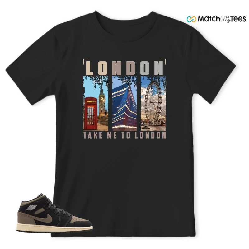 NIKE AIR JORDAN 1 MID SE OLIVE GREY SNEAKER Matching Tees t-shirt
