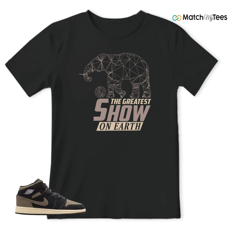 NIKE AIR JORDAN 1 MID SE OLIVE GREY SNEAKER Matching Tees t-shirt
