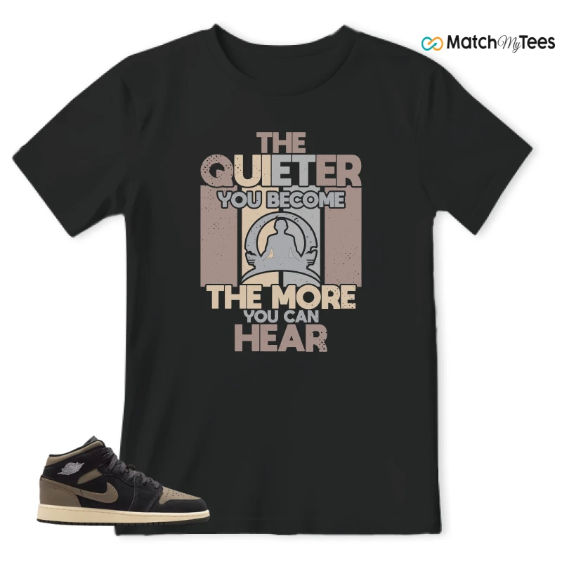 NIKE AIR JORDAN 1 MID SE OLIVE GREY SNEAKER Matching Tees t-shirt
