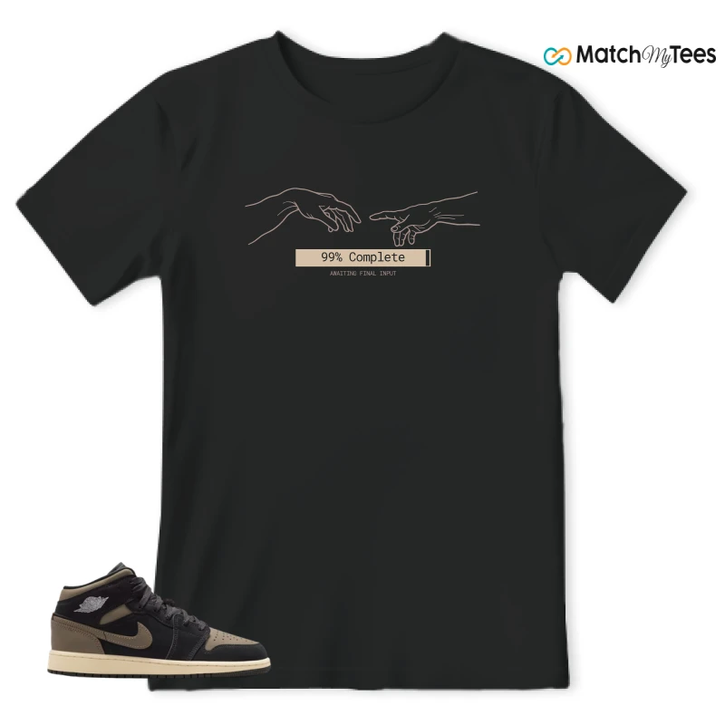 NIKE AIR JORDAN 1 MID SE OLIVE GREY SNEAKER Matching Tees t-shirt