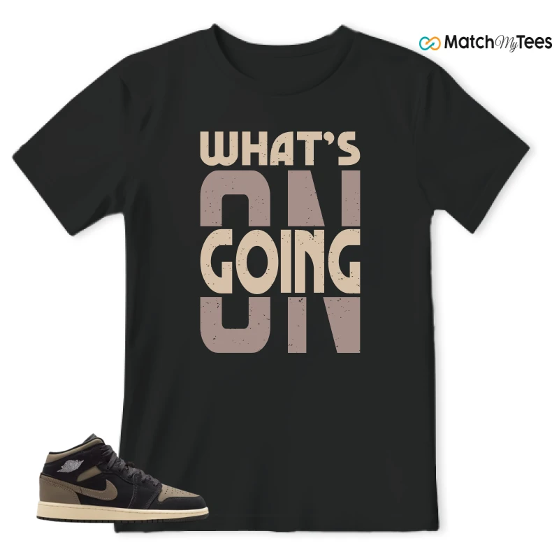 NIKE AIR JORDAN 1 MID SE OLIVE GREY SNEAKER Matching Tees t-shirt