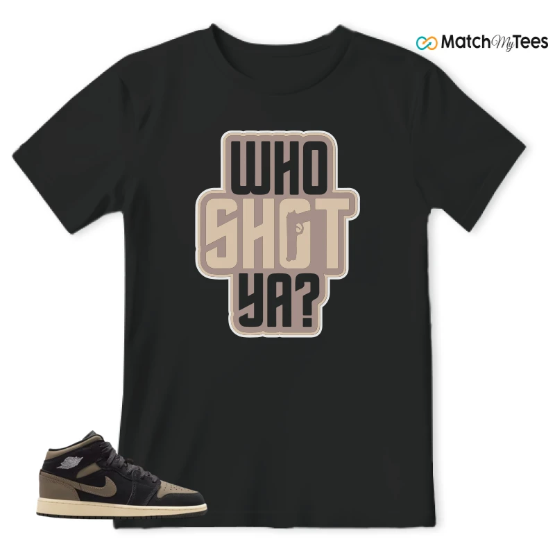 NIKE AIR JORDAN 1 MID SE OLIVE GREY SNEAKER Matching Tees t-shirt
