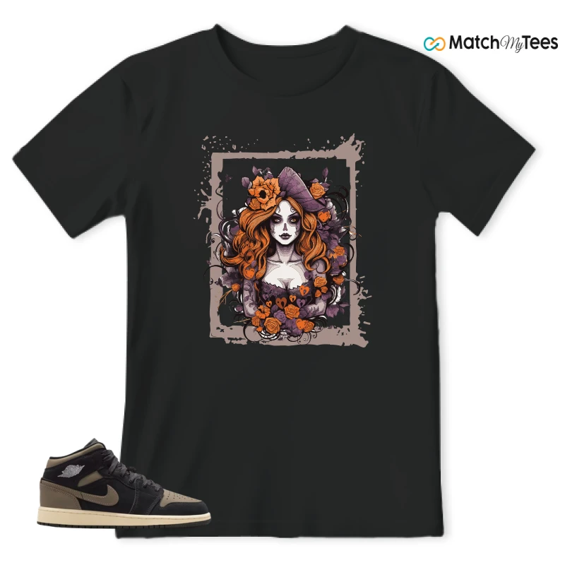 NIKE AIR JORDAN 1 MID SE OLIVE GREY SNEAKER Matching Tees t-shirt