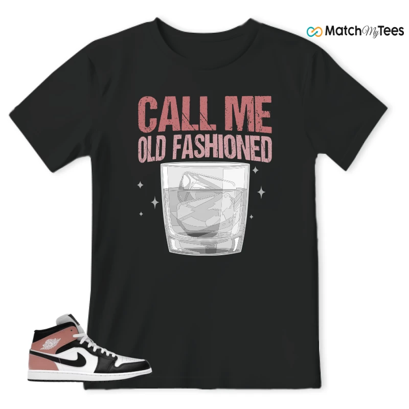 NIKE AIR JORDAN 1 MID WHITE RUST PINK BLACK SNEAKER Matching Tees t-shirt