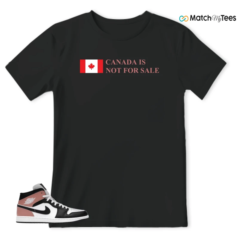 NIKE AIR JORDAN 1 MID WHITE RUST PINK BLACK SNEAKER Matching Tees t-shirt