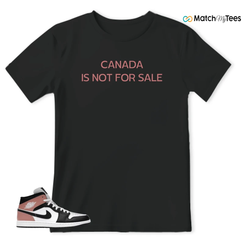 NIKE AIR JORDAN 1 MID WHITE RUST PINK BLACK SNEAKER Matching Tees t-shirt
