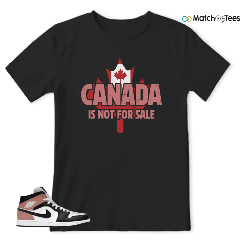NIKE AIR JORDAN 1 MID WHITE RUST PINK BLACK SNEAKER Matching Tees t-shirt