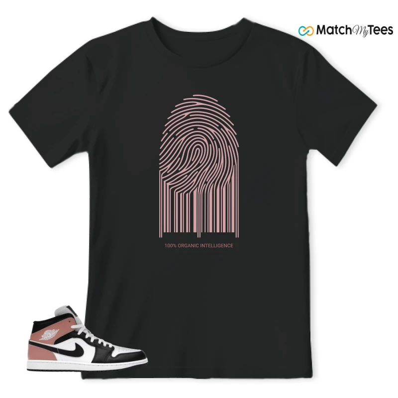 NIKE AIR JORDAN 1 MID WHITE RUST PINK BLACK SNEAKER Matching Tees t-shirt