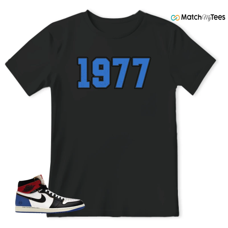 NIKE AIR JORDAN 1 RETRO HIGH OG SP FRAGMENT X UNION LA VARSITY RED SPORT ROYAL SNEAKER Matching Tees t-shirt