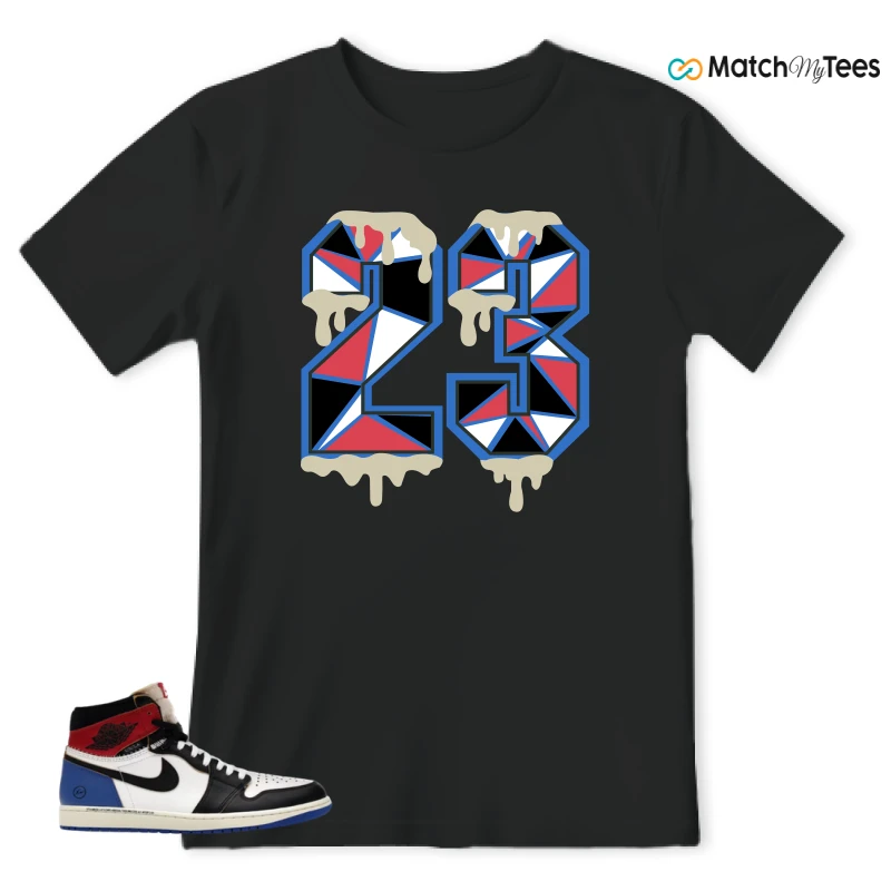 NIKE AIR JORDAN 1 RETRO HIGH OG SP FRAGMENT X UNION LA VARSITY RED SPORT ROYAL SNEAKER Matching Tees t-shirt