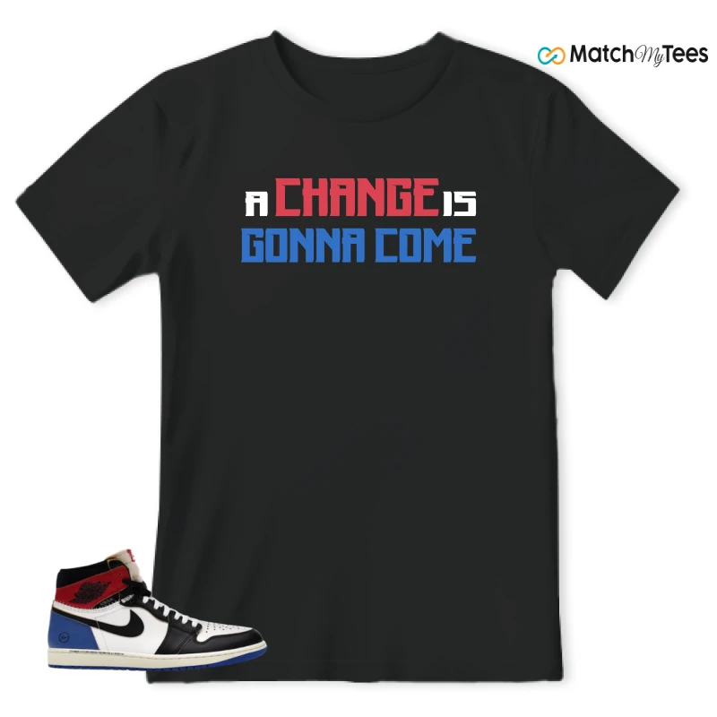 NIKE AIR JORDAN 1 RETRO HIGH OG SP FRAGMENT X UNION LA VARSITY RED SPORT ROYAL SNEAKER Matching Tees t-shirt