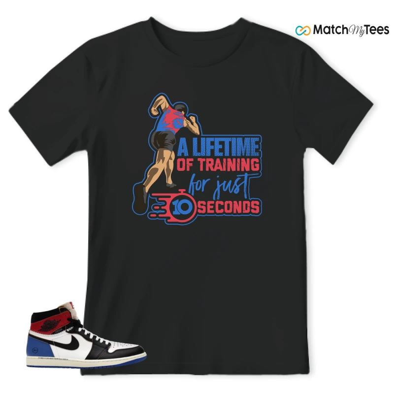 NIKE AIR JORDAN 1 RETRO HIGH OG SP FRAGMENT X UNION LA VARSITY RED SPORT ROYAL SNEAKER Matching Tees t-shirt