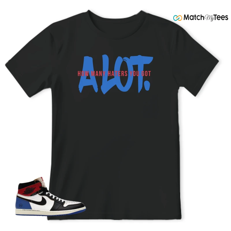 NIKE AIR JORDAN 1 RETRO HIGH OG SP FRAGMENT X UNION LA VARSITY RED SPORT ROYAL SNEAKER Matching Tees t-shirt
