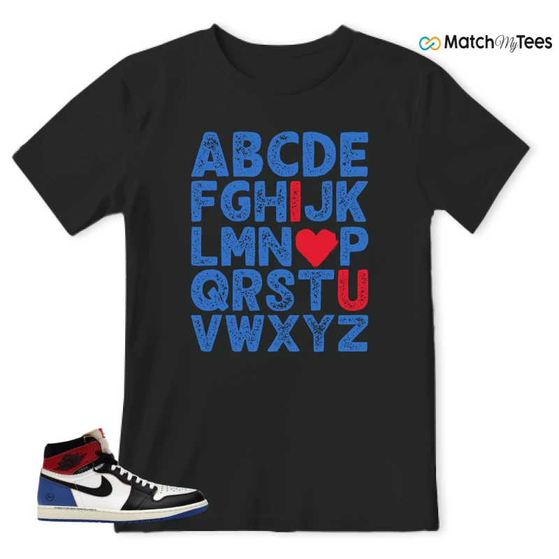 NIKE AIR JORDAN 1 RETRO HIGH OG SP FRAGMENT X UNION LA VARSITY RED SPORT ROYAL SNEAKER Matching Tees t-shirt