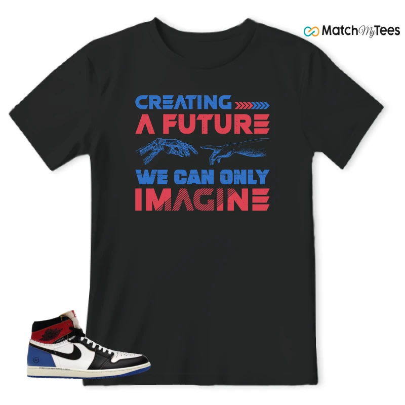 NIKE AIR JORDAN 1 RETRO HIGH OG SP FRAGMENT X UNION LA VARSITY RED SPORT ROYAL SNEAKER Matching Tees t-shirt