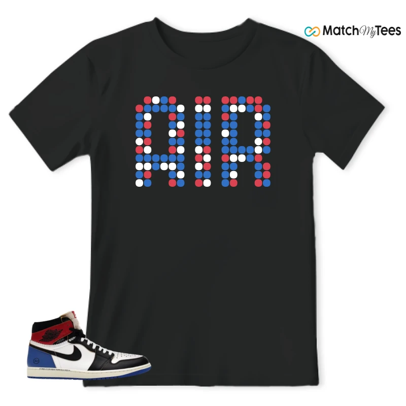 NIKE AIR JORDAN 1 RETRO HIGH OG SP FRAGMENT X UNION LA VARSITY RED SPORT ROYAL SNEAKER Matching Tees t-shirt