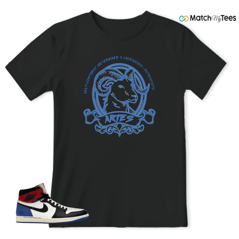 NIKE AIR JORDAN 1 RETRO HIGH OG SP FRAGMENT X UNION LA VARSITY RED SPORT ROYAL SNEAKER Matching Tees t-shirt