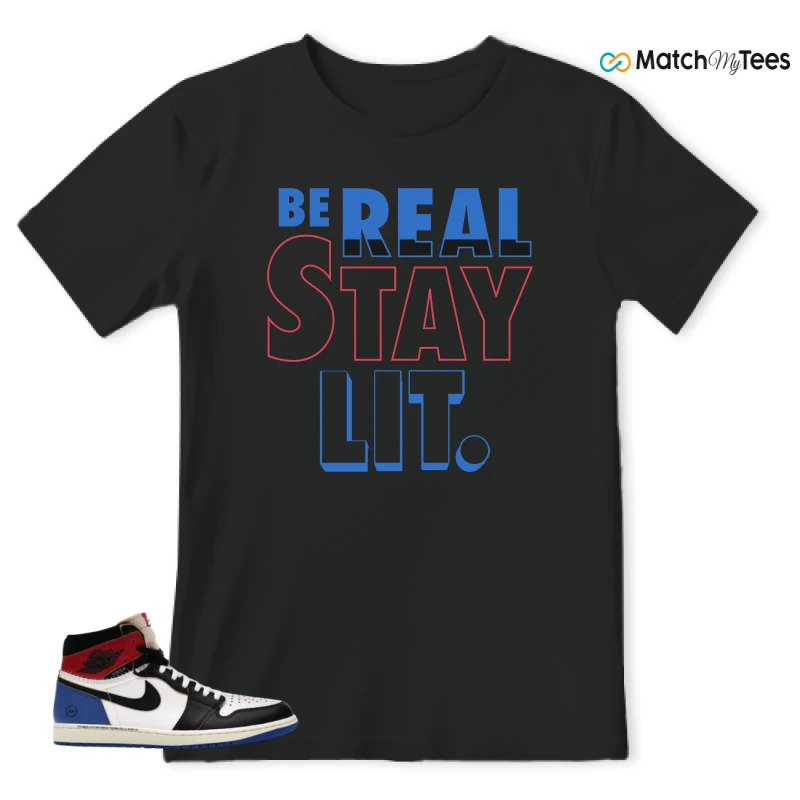 NIKE AIR JORDAN 1 RETRO HIGH OG SP FRAGMENT X UNION LA VARSITY RED SPORT ROYAL SNEAKER Matching Tees t-shirt