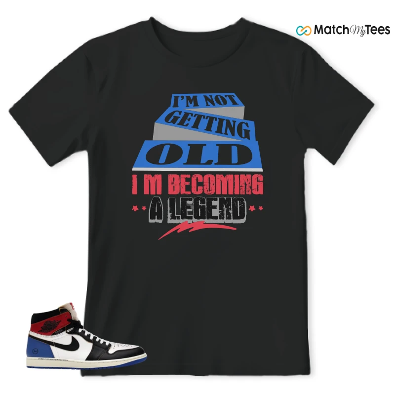 NIKE AIR JORDAN 1 RETRO HIGH OG SP FRAGMENT X UNION LA VARSITY RED SPORT ROYAL SNEAKER Matching Tees t-shirt