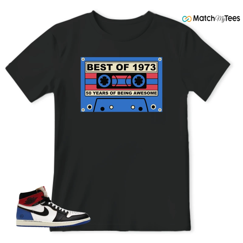 NIKE AIR JORDAN 1 RETRO HIGH OG SP FRAGMENT X UNION LA VARSITY RED SPORT ROYAL SNEAKER Matching Tees t-shirt