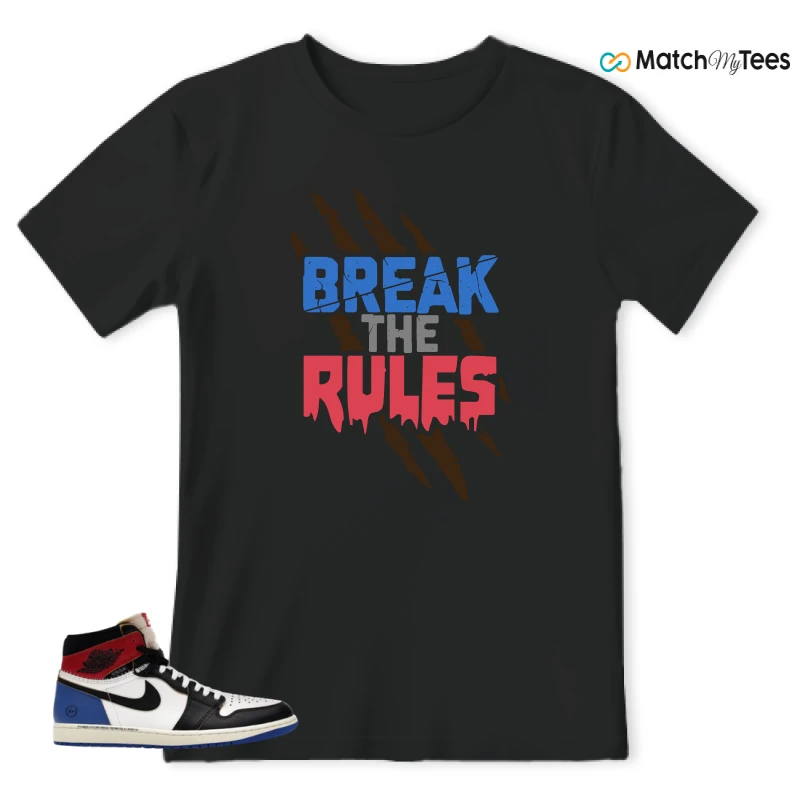 NIKE AIR JORDAN 1 RETRO HIGH OG SP FRAGMENT X UNION LA VARSITY RED SPORT ROYAL SNEAKER Matching Tees t-shirt