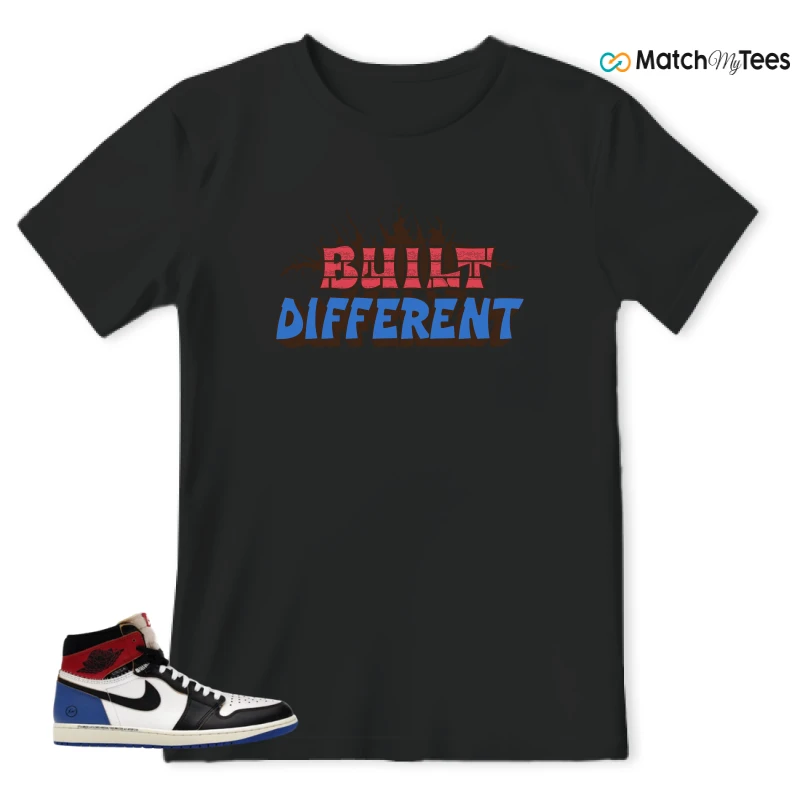 NIKE AIR JORDAN 1 RETRO HIGH OG SP FRAGMENT X UNION LA VARSITY RED SPORT ROYAL SNEAKER Matching Tees t-shirt