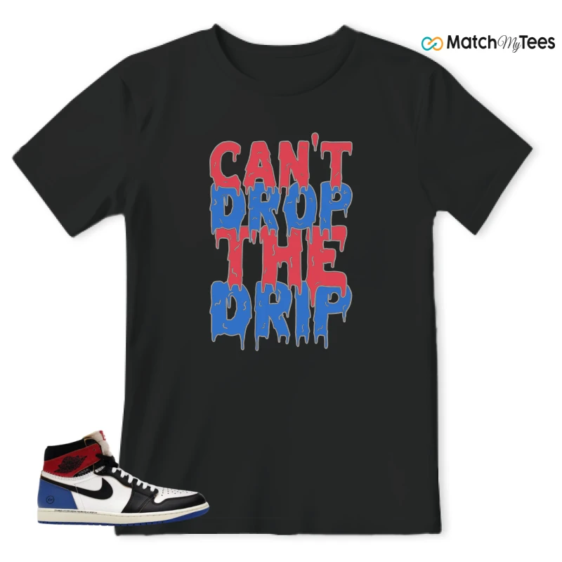 NIKE AIR JORDAN 1 RETRO HIGH OG SP FRAGMENT X UNION LA VARSITY RED SPORT ROYAL SNEAKER Matching Tees t-shirt