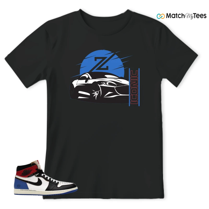 NIKE AIR JORDAN 1 RETRO HIGH OG SP FRAGMENT X UNION LA VARSITY RED SPORT ROYAL SNEAKER Matching Tees t-shirt