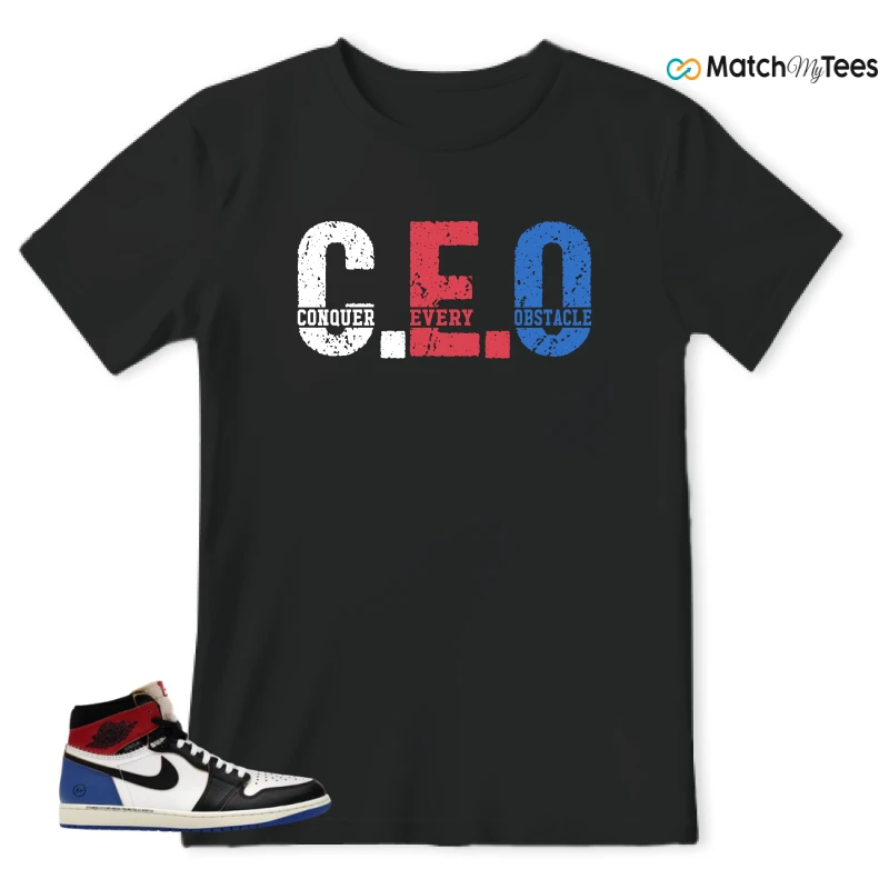 NIKE AIR JORDAN 1 RETRO HIGH OG SP FRAGMENT X UNION LA VARSITY RED SPORT ROYAL SNEAKER Matching Tees t-shirt