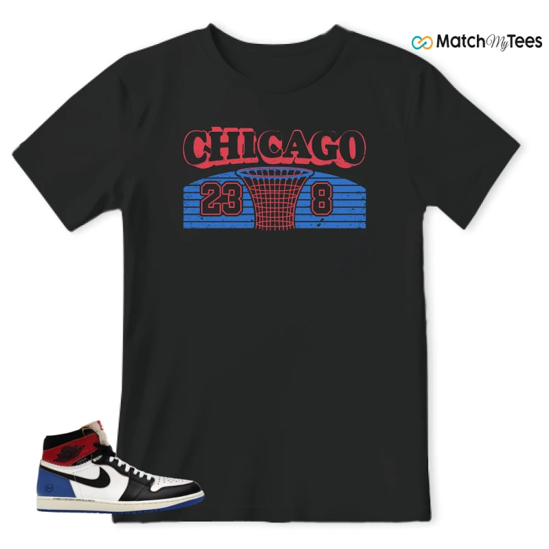 NIKE AIR JORDAN 1 RETRO HIGH OG SP FRAGMENT X UNION LA VARSITY RED SPORT ROYAL SNEAKER Matching Tees t-shirt