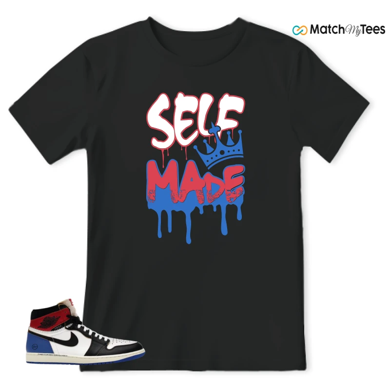 NIKE AIR JORDAN 1 RETRO HIGH OG SP FRAGMENT X UNION LA VARSITY RED SPORT ROYAL SNEAKER Matching Tees t-shirt