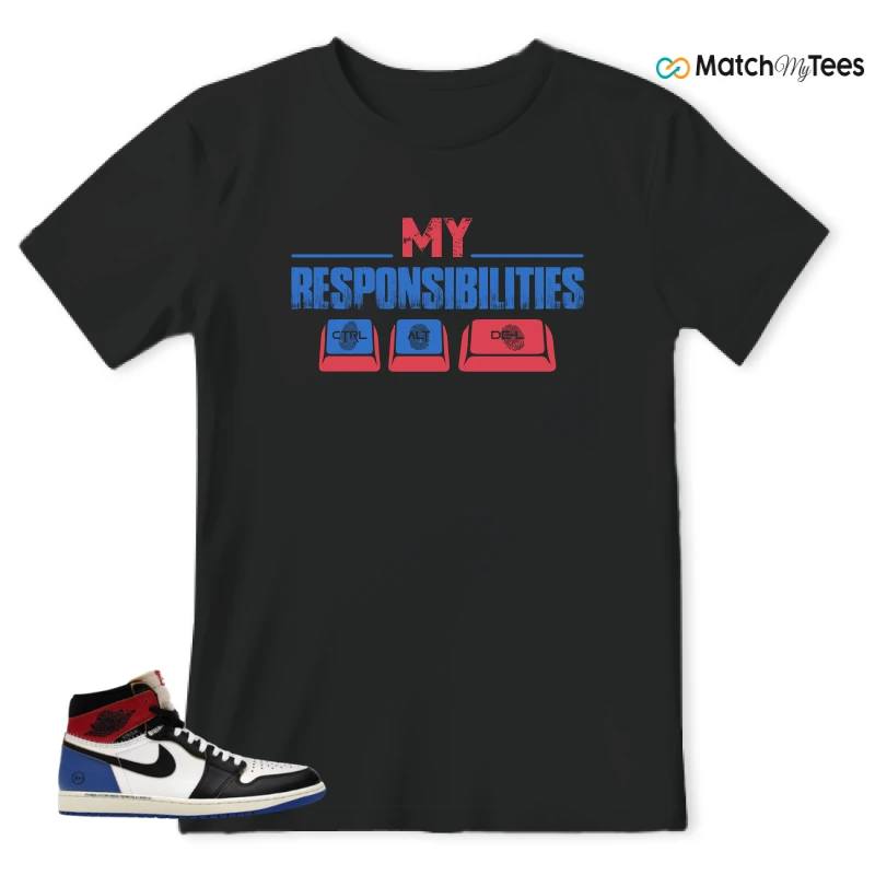 NIKE AIR JORDAN 1 RETRO HIGH OG SP FRAGMENT X UNION LA VARSITY RED SPORT ROYAL SNEAKER Matching Tees t-shirt