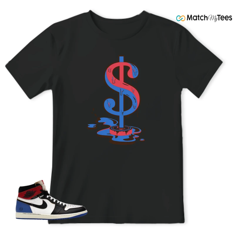 NIKE AIR JORDAN 1 RETRO HIGH OG SP FRAGMENT X UNION LA VARSITY RED SPORT ROYAL SNEAKER Matching Tees t-shirt