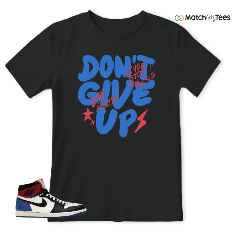 NIKE AIR JORDAN 1 RETRO HIGH OG SP FRAGMENT X UNION LA VARSITY RED SPORT ROYAL SNEAKER Matching Tees t-shirt
