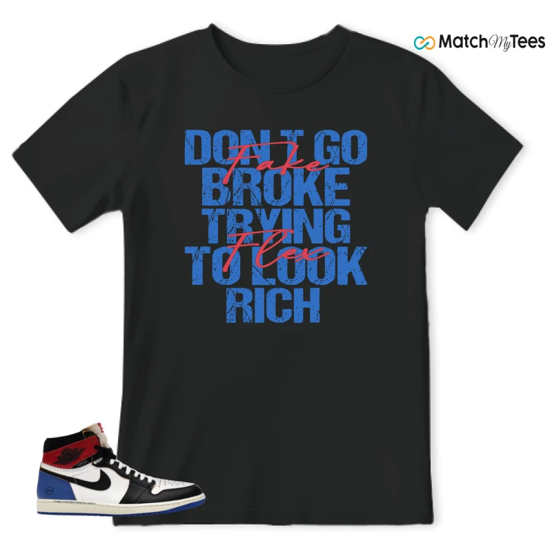NIKE AIR JORDAN 1 RETRO HIGH OG SP FRAGMENT X UNION LA VARSITY RED SPORT ROYAL SNEAKER Matching Tees t-shirt